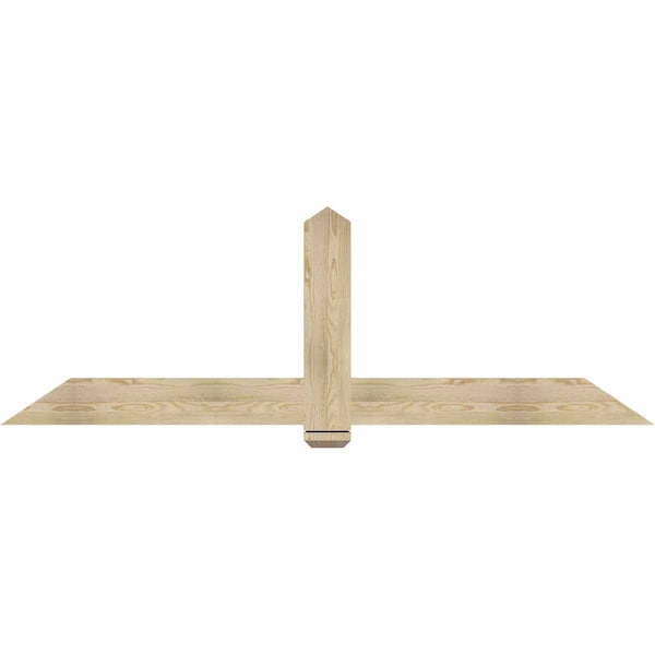 Ekena Millwork Eugene Rough Sawn Timber Gable Bracket, Douglas Fir, 84"W x 28"H x 2"D x 6"F, 8/12 Pitch GBW084X28X0206EUG00RDF - main